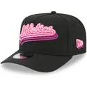 svart-kurvad-snapback-keps-9fifty-a-frame-neon-oakland-athletics-mlb-fran-new-era