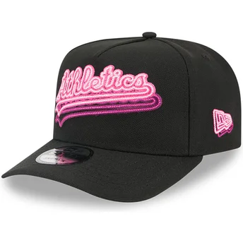 Svart böjd skärm snapback 9FIFTY A Frame Neon keps Oakland Athletics MLB från New Era