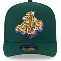 gron-snapback-keps-med-bojd-skarm-9fifty-a-frame-emblem-fran-oakland-athletics-mlb-av-new-era