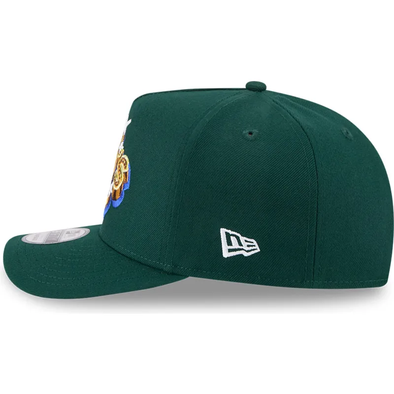 gron-kurvad-keps-snapback-9fifty-a-frame-emblem-oakland-athletics-mlb-fran-new-era