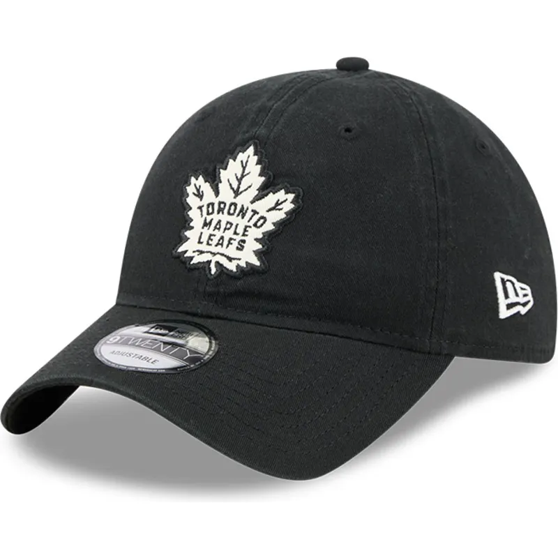 svart-bojd-justerbar-keps-9twenty-stamp-fran-toronto-maple-leafs-nhl-av-new-era
