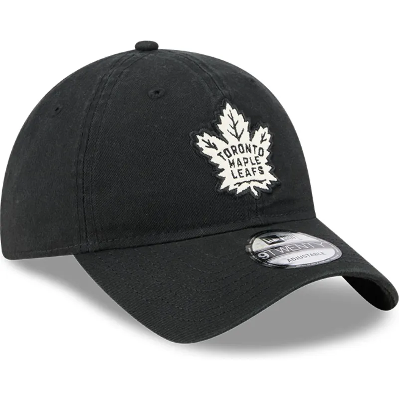 svart-bojd-justerbar-keps-9twenty-stamp-fran-toronto-maple-leafs-nhl-av-new-era