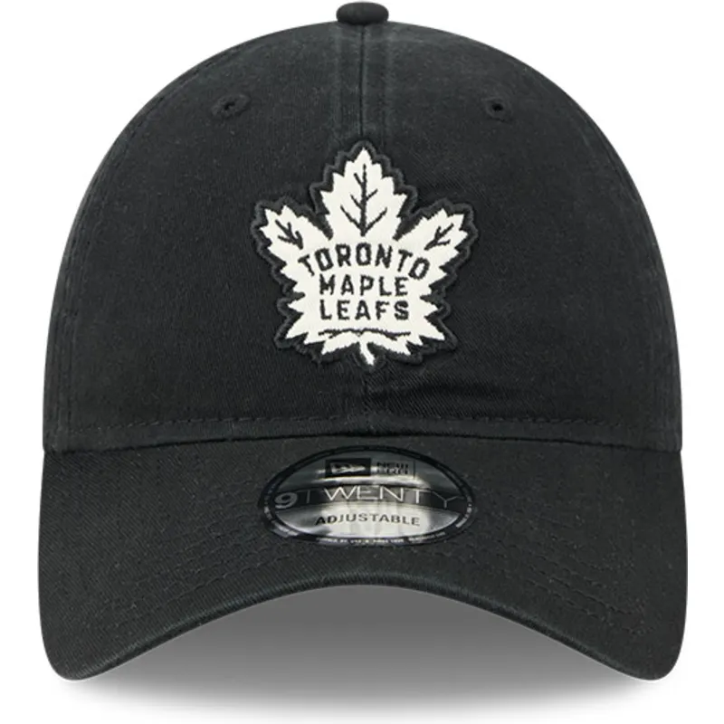 svart-bojd-justerbar-keps-9twenty-stamp-fran-toronto-maple-leafs-nhl-av-new-era