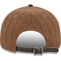 brun-och-marinbla-justerbar-platt-keps-9fifty-retro-crown-wool-pinstripe-fran-boston-red-sox-mlb-av-new-era