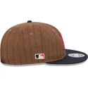 brun-och-marinbla-justerbar-platt-keps-9fifty-retro-crown-wool-pinstripe-fran-boston-red-sox-mlb-av-new-era