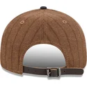 justerbar-brun-och-marinbla-platt-keps-9fifty-retro-crown-wool-pinstripe-av-detroit-tigers-mlb-fran-new-era