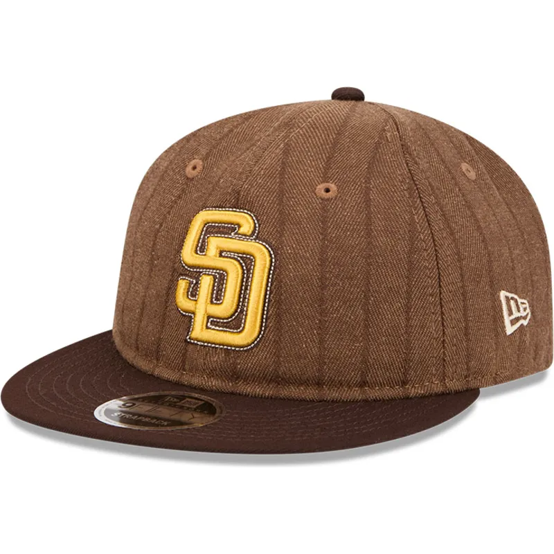 brun-justerbar-platt-keps-9fifty-retro-crown-wool-pinstripe-fran-san-diego-padres-mlb-av-new-era