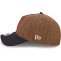 atlanta-braves-mlb-new-era-9twenty-a-frame-wool-pinstripe-justerbar-brun-och-marinbla-bojd-keps