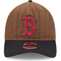 justerbar-9twenty-a-frame-wool-pinstripe-brun-och-marinbla-bojd-keps-boston-red-sox-mlb-fran-new-era