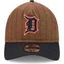 justerbar-9twenty-a-frame-wool-pinstripe-brun-och-marinbla-kurvad-keps-detroit-tigers-mlb-fran-new-era