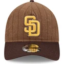 san-diego-padres-mlb-new-era-9twenty-a-frame-justerbar-brun-kurvkeps-i-ull-med-kritstrecksrander