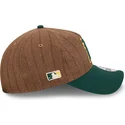 justerbar-brun-och-gron-bojd-keps-9twenty-a-frame-wool-pinstripe-oakland-athletics-mlb-fran-new-era