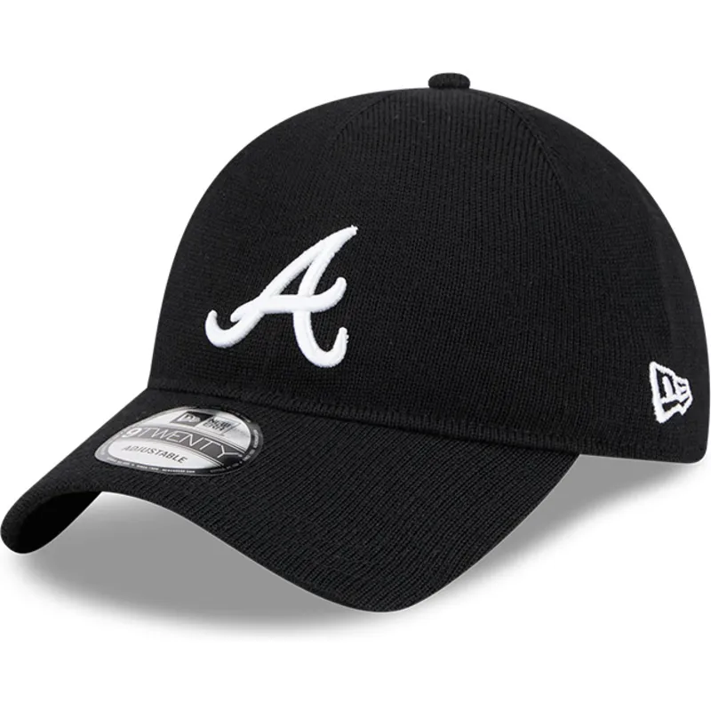 svart-bojd-justerbar-keps-9twenty-merino-wool-fran-atlanta-braves-mlb-av-new-era