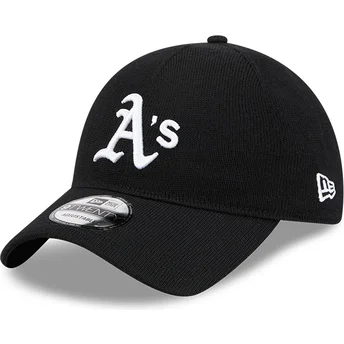 Svart böjd justerbar keps 9TWENTY Merino Wool från Oakland Athletics MLB av New Era