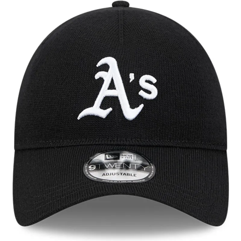 svart-bojd-justerbar-keps-9twenty-merino-wool-fran-oakland-athletics-mlb-av-new-era