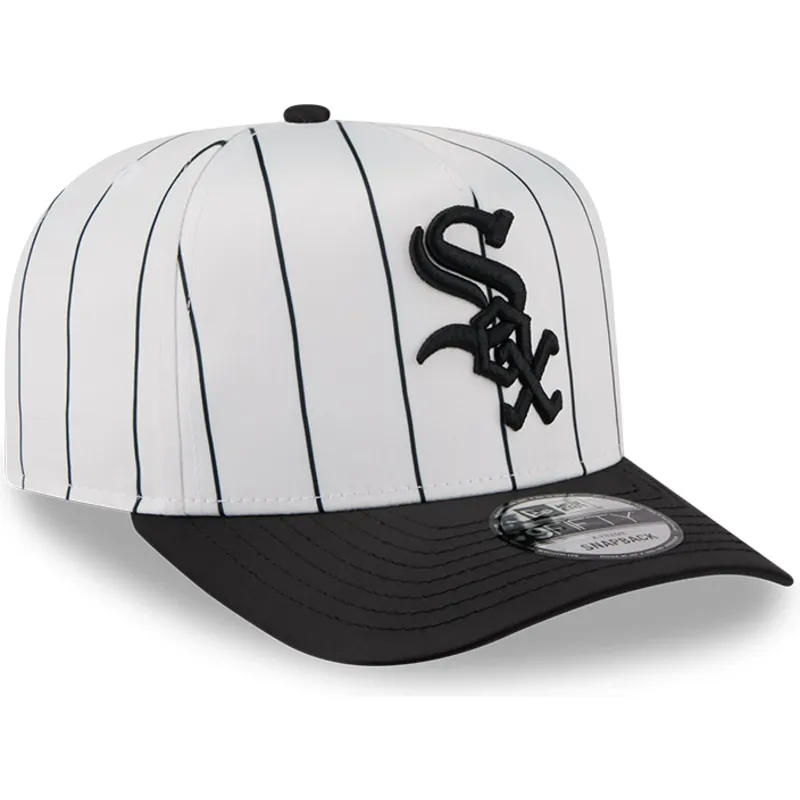 vit-och-svart-bojd-keps-snapback-9fifty-a-frame-satin-pinstripe-fran-chicago-white-sox-mlb-av-new-era