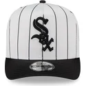 chicago-white-sox-mlb-new-era-9fifty-a-frame-satin-pinstripe-vit-och-svart-snapback-kurvkeps