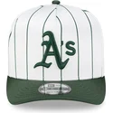 vit-och-gron-kurvad-keps-snapback-9fifty-a-frame-satin-pinstripe-oakland-athletics-mlb-fran-new-era