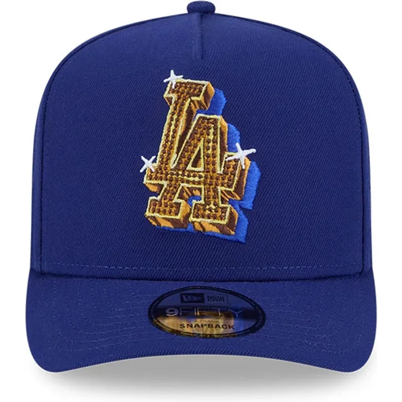 bla-kurvad-keps-snapback-9fifty-a-frame-emblem-los-angeles-dodgers-mlb-fran-new-era