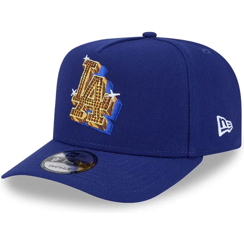 bla-kurvad-keps-snapback-9fifty-a-frame-emblem-los-angeles-dodgers-mlb-fran-new-era