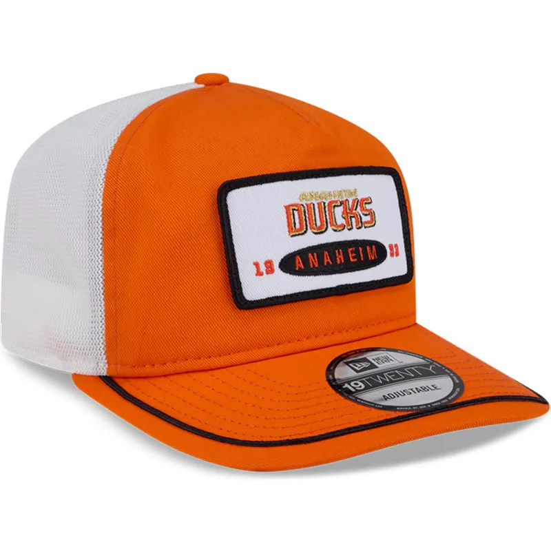 bojd-orange-och-vit-snapback-keps-19twenty-embroidered-patch-fran-anaheim-ducks-nhl-av-new-era