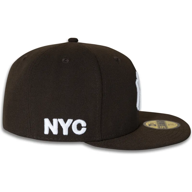brun-platt-keps-justerad-59fifty-nyc-side-fran-new-york-yankees-mlb-av-new-era