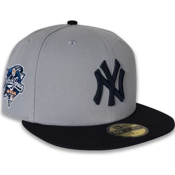 Grå och marinblå justerad 59FIFTY World Series 2000 Side Patch New York Yankees MLB keps från New Era