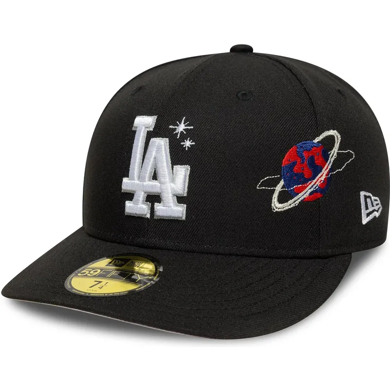 svart-bojd-keps-justerbar-59fifty-planet-icon-los-angeles-dodgers-mlb-fran-new-era
