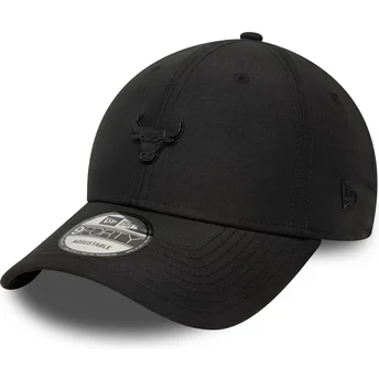 Justerbar svart kurvkeps 9FORTY Chicago Bulls NBA-pin från New Era