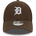 brun-kurvad-snapback-keps-9forty-melton-wool-detroit-tigers-mlb-fran-new-era