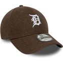 brun-bojd-skarm-snapback-keps-9forty-melton-wool-detroit-tigers-mlb-fran-new-era