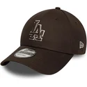 brun-justerbar-9forty-outline-keps-med-bojd-skarm-los-angeles-dodgers-mlb-fran-new-era