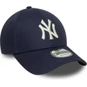 new-era-new-york-yankees-mlb-9forty-visor-script-justerbar-marinbla-bojd-keps