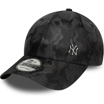 Justerbar svart kamouflagekurvkeps 9FORTY Flawless Pin New York Yankees MLB från New Era
