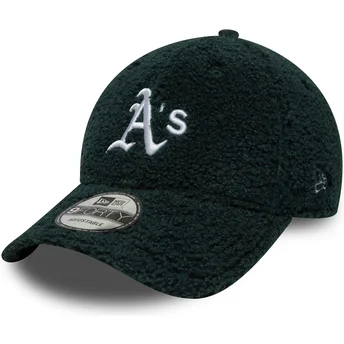 Grön justerbar böjd keps 9FORTY Winter Borg Oakland Athletics MLB från New Era