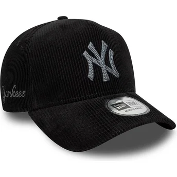 Svart böjd justerbar keps 9FORTY E Frame Cord från New York Yankees MLB av New Era