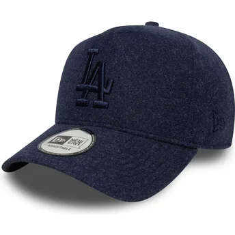Marinblå snapbackböjd keps med marinblå logotyp 9FORTY E Frame Melton Los Angeles Dodgers MLB från New Era