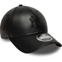 new-york-yankees-mlb-new-era-9forty-m-crown-pu-svart-bojd-skarm-snapback-keps-med-svart-logotyp