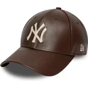 justerbar-brun-bojd-keps-9forty-m-crown-img-leather-new-york-yankees-mlb-fran-new-era