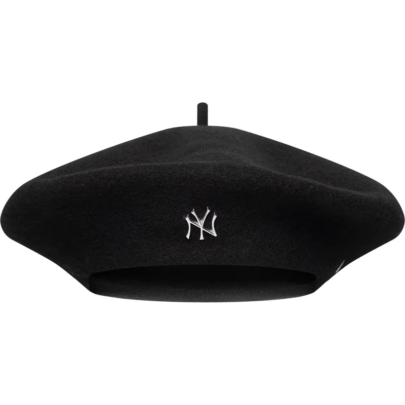 svart-basker-for-dam-pin-wool-beret-av-new-york-yankees-mlb-fran-new-era
