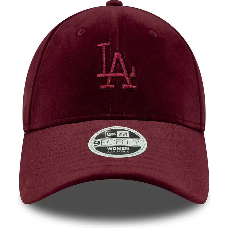 justerbar-vinrod-kurvad-keps-for-dam-9forty-velour-fran-los-angeles-dodgers-mlb-av-new-era