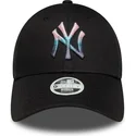 new-era-new-york-yankees-mlb-9forty-metallic-logo-justerbar-svart-bojd-keps-for-dam