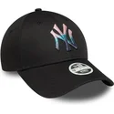new-era-new-york-yankees-mlb-9forty-metallic-logo-justerbar-svart-bojd-keps-for-dam