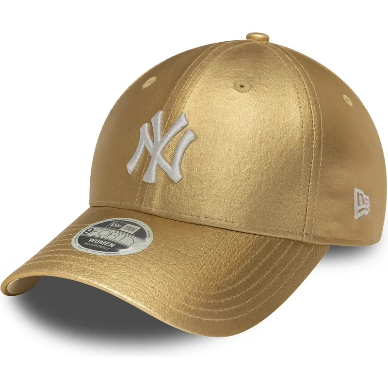 guldbojd-justerbar-keps-for-dam-9forty-metallic-fran-new-york-yankees-mlb-av-new-era
