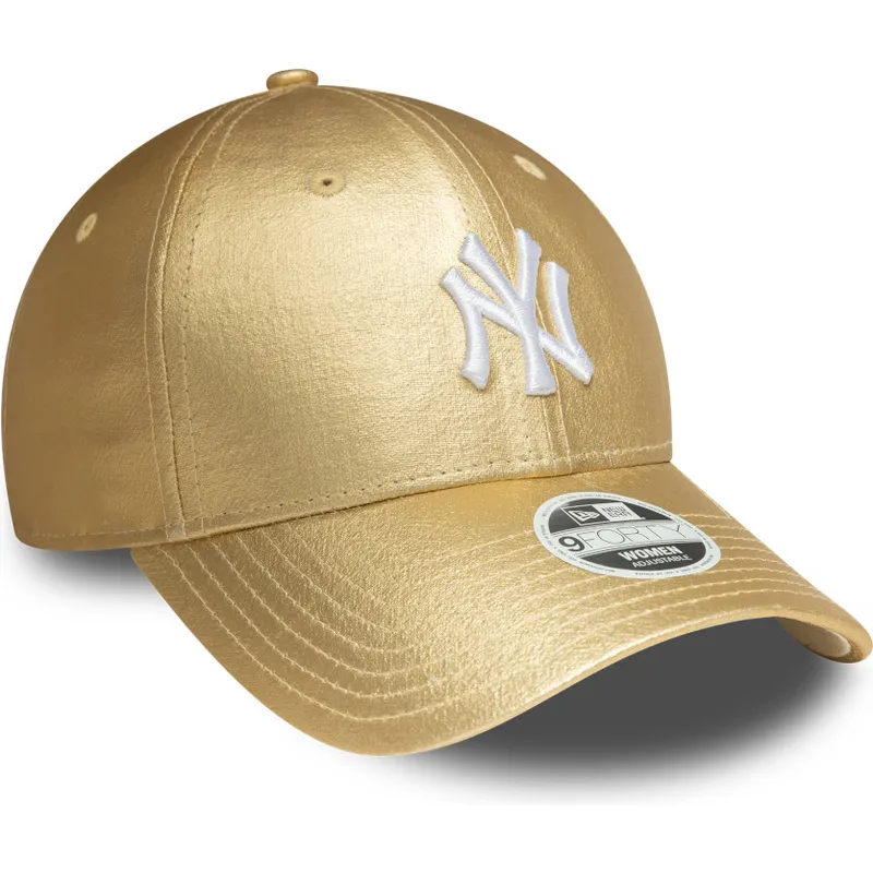 guldbojd-justerbar-keps-for-dam-9forty-metallic-fran-new-york-yankees-mlb-av-new-era