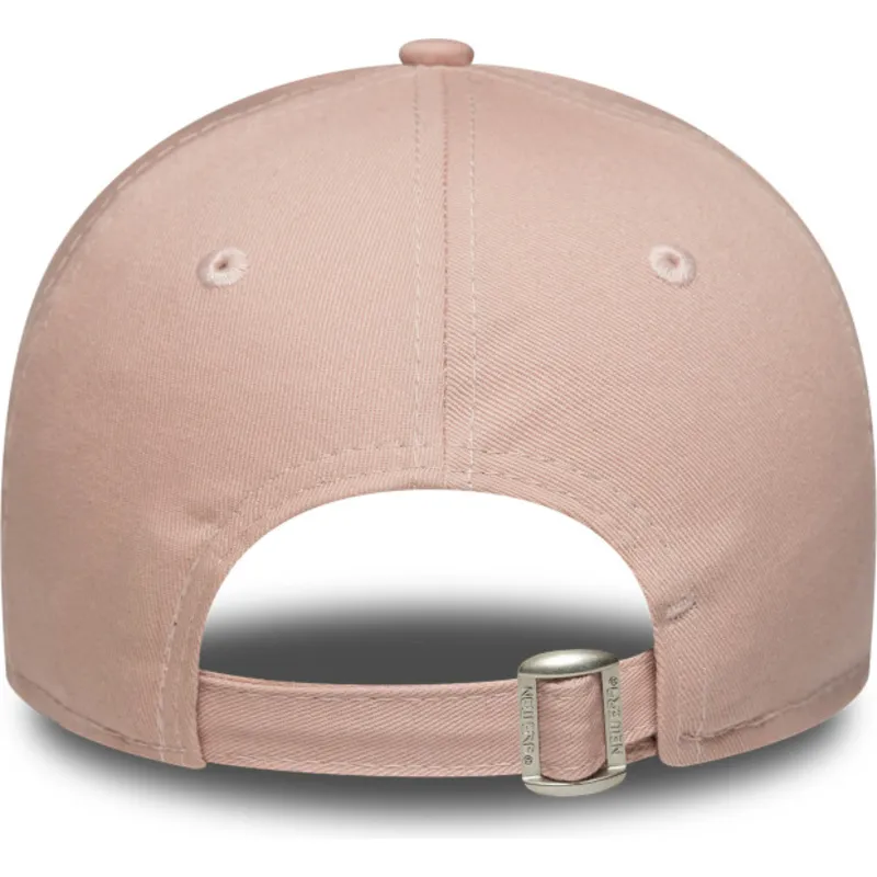rosa-justerbar-kurvad-keps-for-dam-med-rosa-logotyp-9forty-league-essential-fran-los-angeles-dodgers-mlb-av-new-era