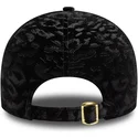 new-era-new-york-yankees-mlb-9forty-leo-velour-metallic-svart-justerbar-keps-for-kvinnor-med-gul-logotyp