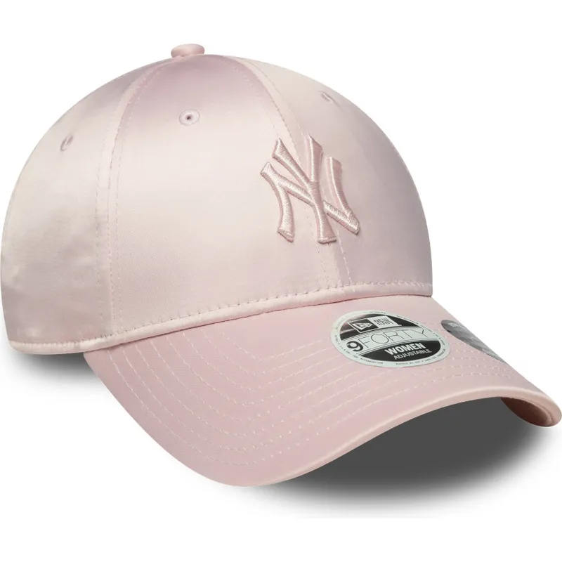 justerbar-rosa-bojd-keps-for-dam-med-rosa-logotyp-9forty-satin-bow-back-fran-new-york-yankees-mlb-av-new-era