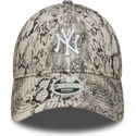 new-era-new-york-yankees-mlb-9forty-snake-justerbar-gra-kurvkeps-for-kvinnor