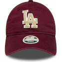 justerbar-vinrod-kurvad-keps-for-dam-med-beige-logotyp-9twenty-boucle-fran-los-angeles-dodgers-mlb-av-new-era
